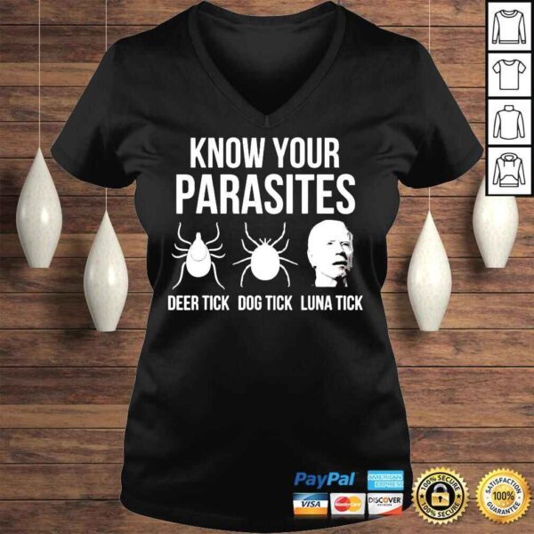 Know your parasites antI Joe Biden sucks political shirt - Image 2