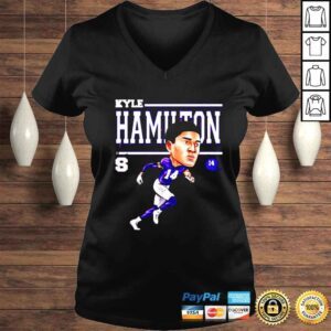 VLadies Kyle Hamilton Baltimore Ravens Cartoon shirt