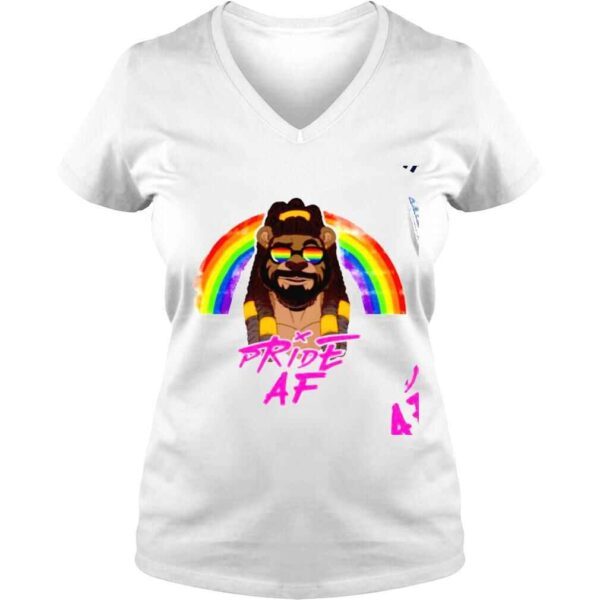 LGBT Pride rainbow Lion Pride AF shirt - Image 2