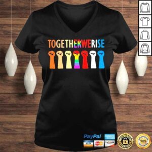 VLadies LGBT Together We Rise Strong Shirt