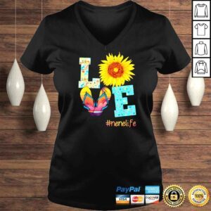 VLadies LOVE Nene Life Flip Flops Hippie Sunflower Summer Shirt