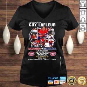 VLadies Le Demon Blond Guy Lafleur 19 Canadiens De Montreal 19512022 au revoir et merci mr guy lafleur shirt