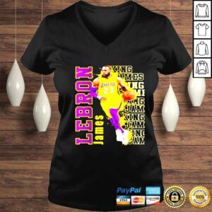 VLadies Lebron James Los Angeles Lakers King GOAT shirt