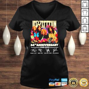 VLadies Led Zeppelin 54th Anniversary 1968 � 2022 Members Signature Shirt