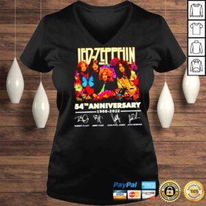 VLadies Led Zeppelin 54th Anniversary 19682022 Members Signature Shirt