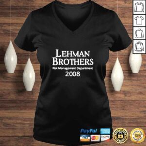 VLadies Lehman Brothers risk management department 2008 shirt