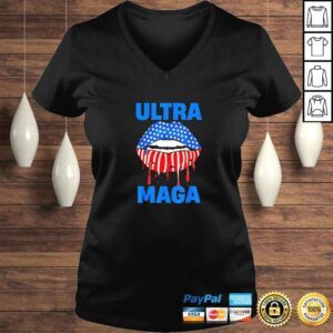 VLadies Lips American Flag Ultra Maga 2022 TShirt