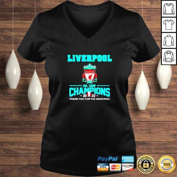 Liverpool Champions FA Cup 2022 Thank You For The Memories TShirt - Image 2