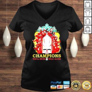 VLadies Liverpool FC 2022 Emirales FA Cup Champions youll never walk alone shirt