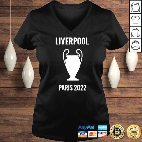 Liverpool FC UCL Final Paris 2022 Trophy TShirt - Image 2