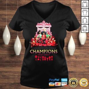 VLadies Liverpool youll never walk alone UEFA Champions League Champions 20212022 Shirt