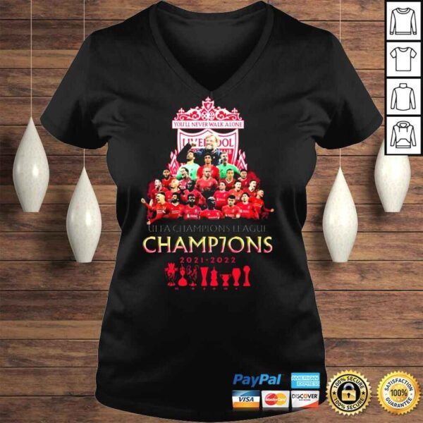 Liverpool youll never walk alone UEFA Champions League Champions 20212022 Shirt - Image 2