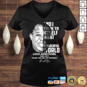 VLadies Louis Armstrong 19011971 thank you for the memories signature shirt