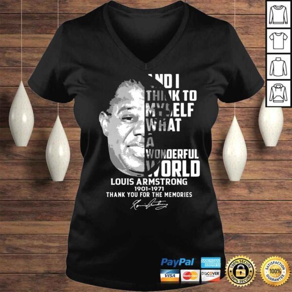 Louis Armstrong 19011971 thank you for the memories signature shirt - Image 2