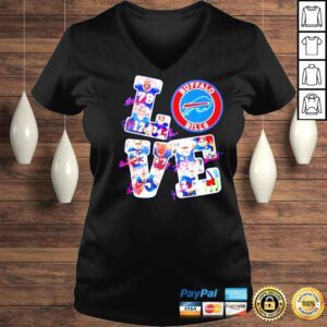 VLadies Love Buffalo Bills Football Team Signatures Shirt