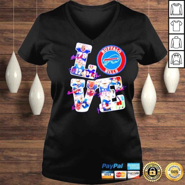 Love Buffalo Bills Football Team Signatures Shirt - Image 2