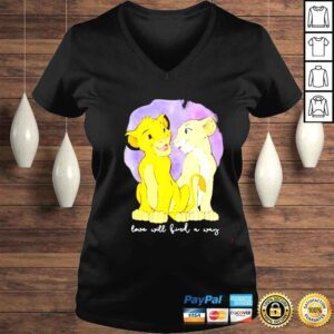 VLadies Love Will Find A Way Wonder Disney Lion King Simba Nala Love shirt