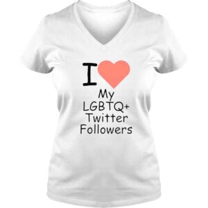 VLadies Love my lgbtq twitter followers shirt