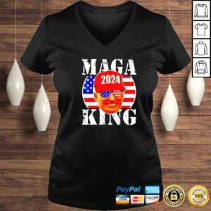 VLadies MAGA King 2024 Trump Republicans US Flag Anti Biden 2022 Shirt