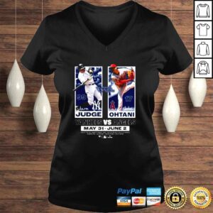 VLadies MLB Aaron Judge vs Shohei Ohtani Fanatics Branded Shirt