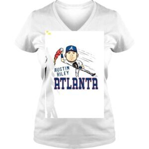 VLadies MLB Austin Riley Atlanta Braves Homage Caricature TriBlend Shirt