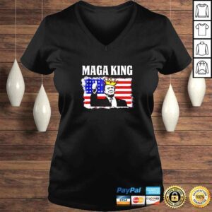 VLadies Maga King Anti Biden US Flag Pro Trump TShirt