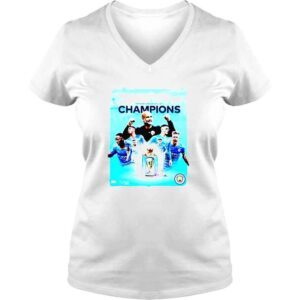 VLadies Manchester City FC Win Premier League 2021 2022 Champions TShirt