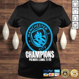 VLadies Manchester City Premier League Champion 2022 Shirt