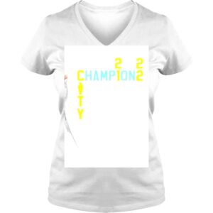 VLadies Manchester City Premier League Champions 20212022 TShirt