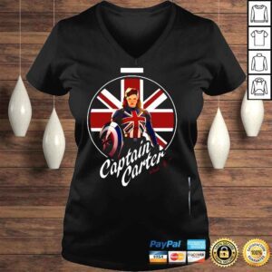 VLadies Marvel What If Captain Carter British Flag Shirt