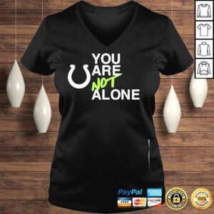 VLadies Mascot indianapolis colts you are not alone shirt