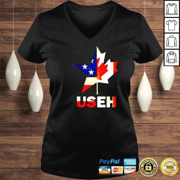 Mashup USEH America and Canada flag shirt - Image 2