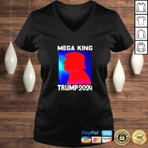 VLadies Mega King USA Flag Proud Ultra Maga Trump 2024 Anti Biden TShirt