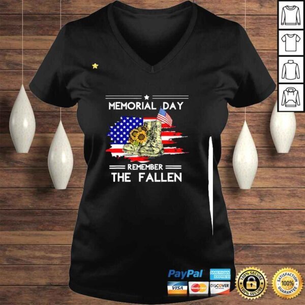 Memorial Day Remember The Fallen Veteran Military Vintage Shirt - Image 2