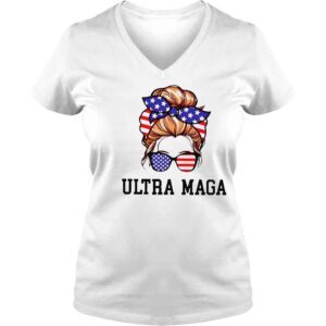 VLadies Messy Bun Ultra Maga King MAGA 2024 TShirt