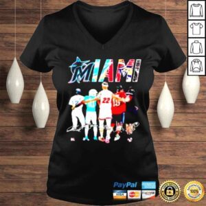 VLadies Miami Team Sports Players signatures shirt