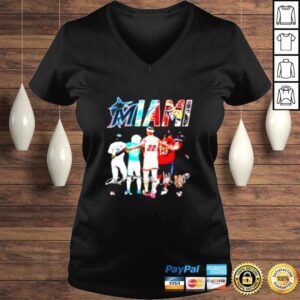 VLadies Miami sport teams best players signatures shirt