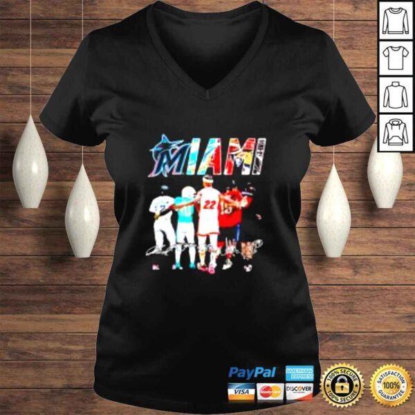 Miami sport teams best players signatures shirt - Image 2