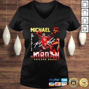 VLadies Michael Jordan Chicago Bulls 6x NBA Champion signature shirt