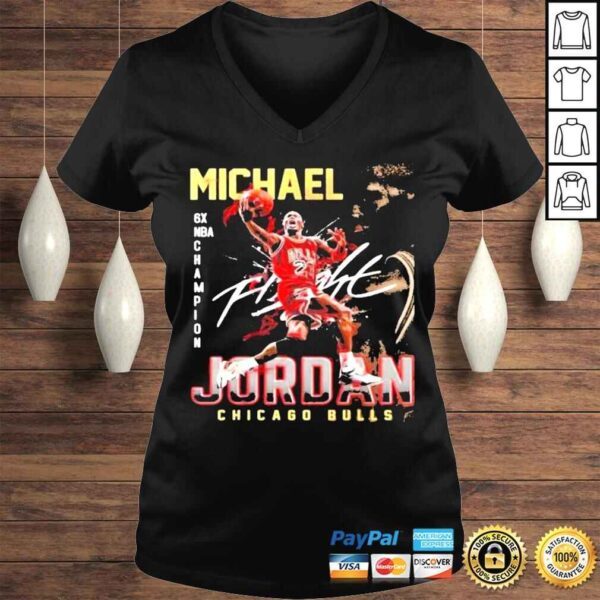 Michael Jordan Chicago Bulls 6x NBA Champions signature shirt - Image 2