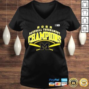 VLadies Michigan Wolverines 2022 Baseball Tournament Champions B1G Shirt