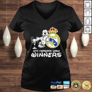 VLadies Mickey Mouse Disney Lover Real Madrid Champion League Winner Shirt