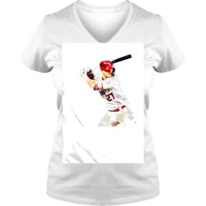 VLadies Mike Trout Los Angeles Angels art painting baseball shirt