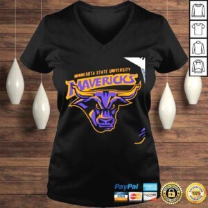 VLadies Minnesota State University Mavericks Mankato Champion logo shirt