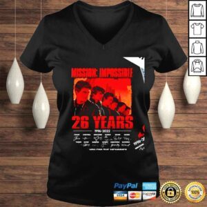 VLadies Mission Impossible 26 years 1996 2022 signatures thank you for the memories shirt