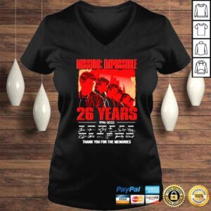 VLadies Mission Impossible 26 years thank you for the memories signatures shirt