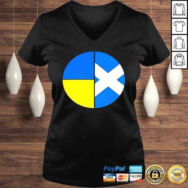 Mixed Genes Two Flag Pie Chart Scottish & Ukrainian Shirt - Image 2