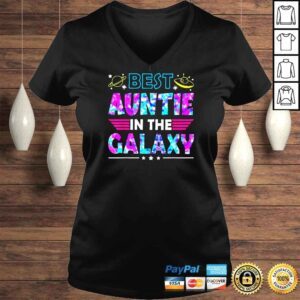 VLadies Mothers Day Best Auntie In The Awesome Galaxy Shirt