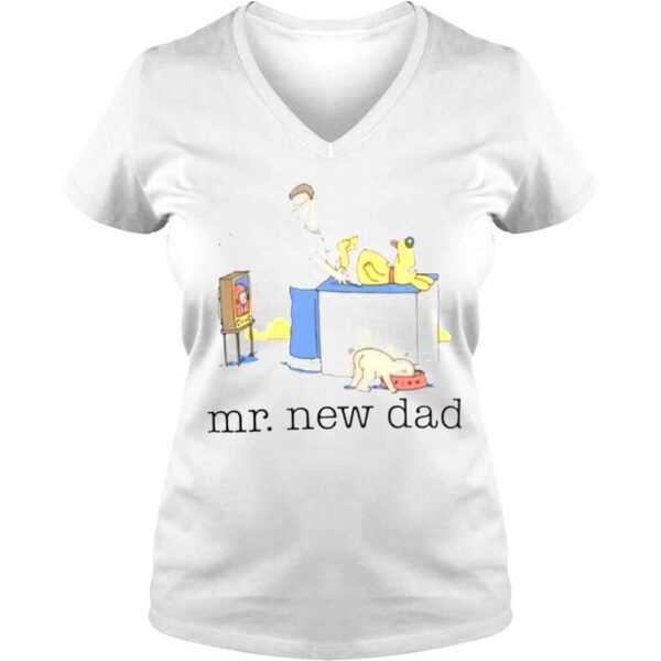 Mr New Dad Diaper Dog Tee Shirt - Image 2