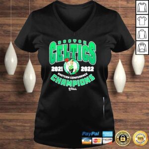 VLadies NBA Boston celtics 2022 eastern conference champions trap shirt